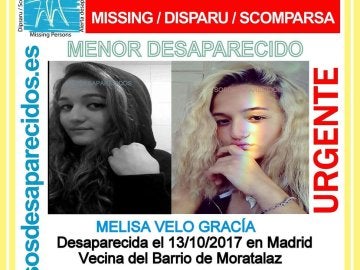 La menor desaparecida en Moratalaz