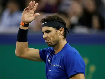 Rafa Nadal, disgustado Rafa Nadal, disgustado