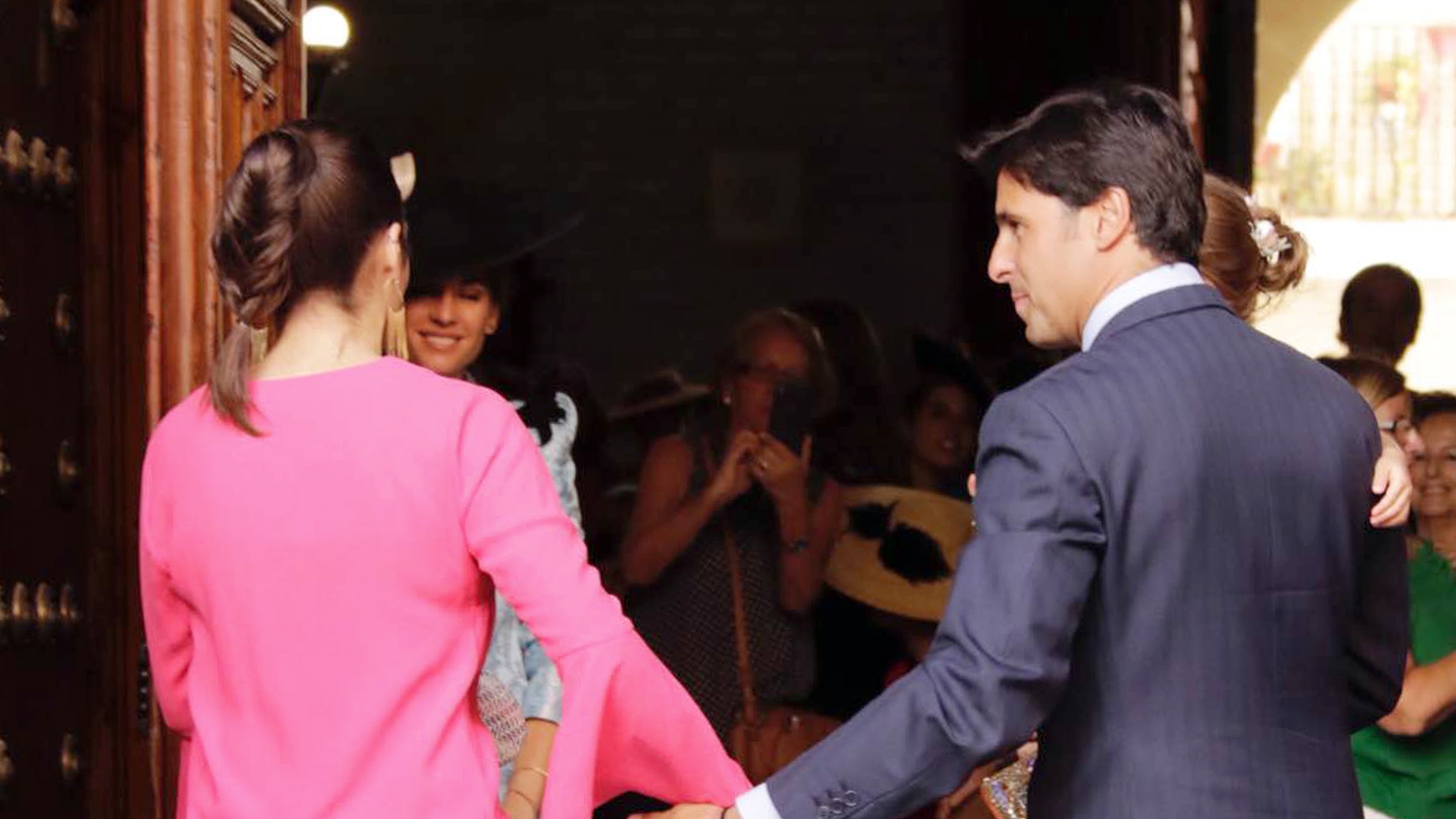 Cayetana Rivera y su padre, Francisco Rivera, en la boda de Sibi Montes