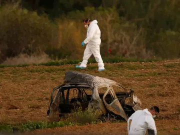 Coche de Daphne Caruana Galizia, periodista asesinada en Malta Coche de Daphne Caruana Galizia, periodista asesinada en Malta