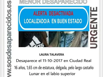 Localizada en Madrid la menor de 16 años desaparecida en Ciudad Real Localizada en Madrid la menor de 16 años desaparecida en Ciudad Real