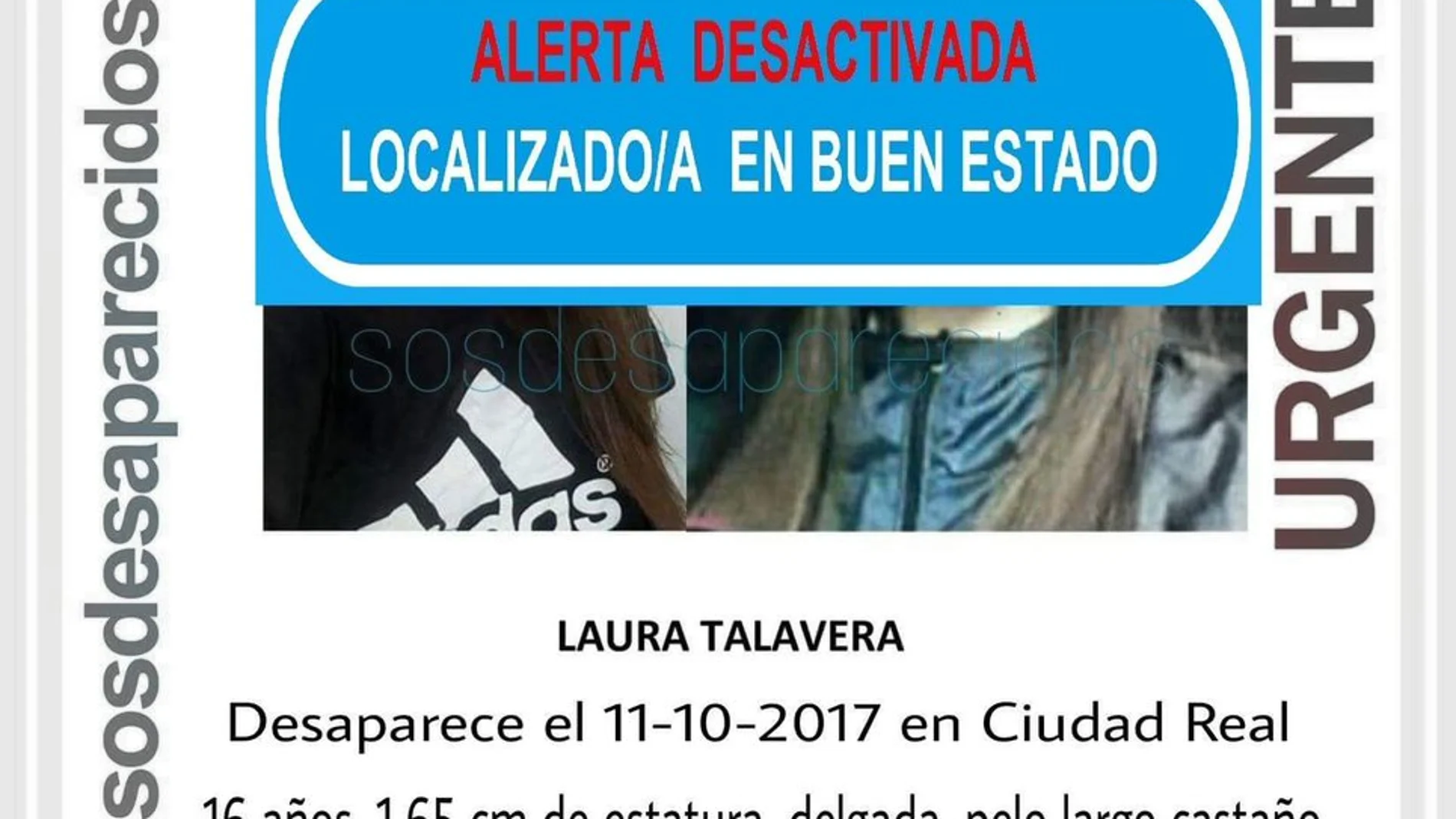 Localizada en Madrid la menor de 16 años desaparecida en Ciudad Real Localizada en Madrid la menor de 16 años desaparecida en Ciudad Real