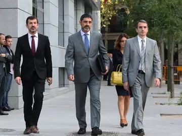 Josep Lluís Trapero a su llegada a la Audiencia Nacional Josep Lluís Trapero a su llegada a la Audiencia Nacional