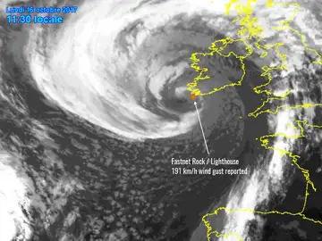 Huracán Ofelia en su paso por Irlanda Huracán Ofelia en su paso por Irlanda