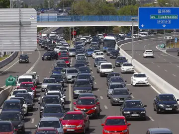Tráfico en la incorporación a la A-6 desde la M-30 Tráfico en la incorporación a la A-6 desde la M-30
