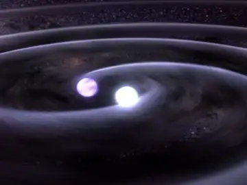 Dos estrellas de neutrones crean ondas gravitacionales Dos estrellas de neutrones crean ondas gravitacionales