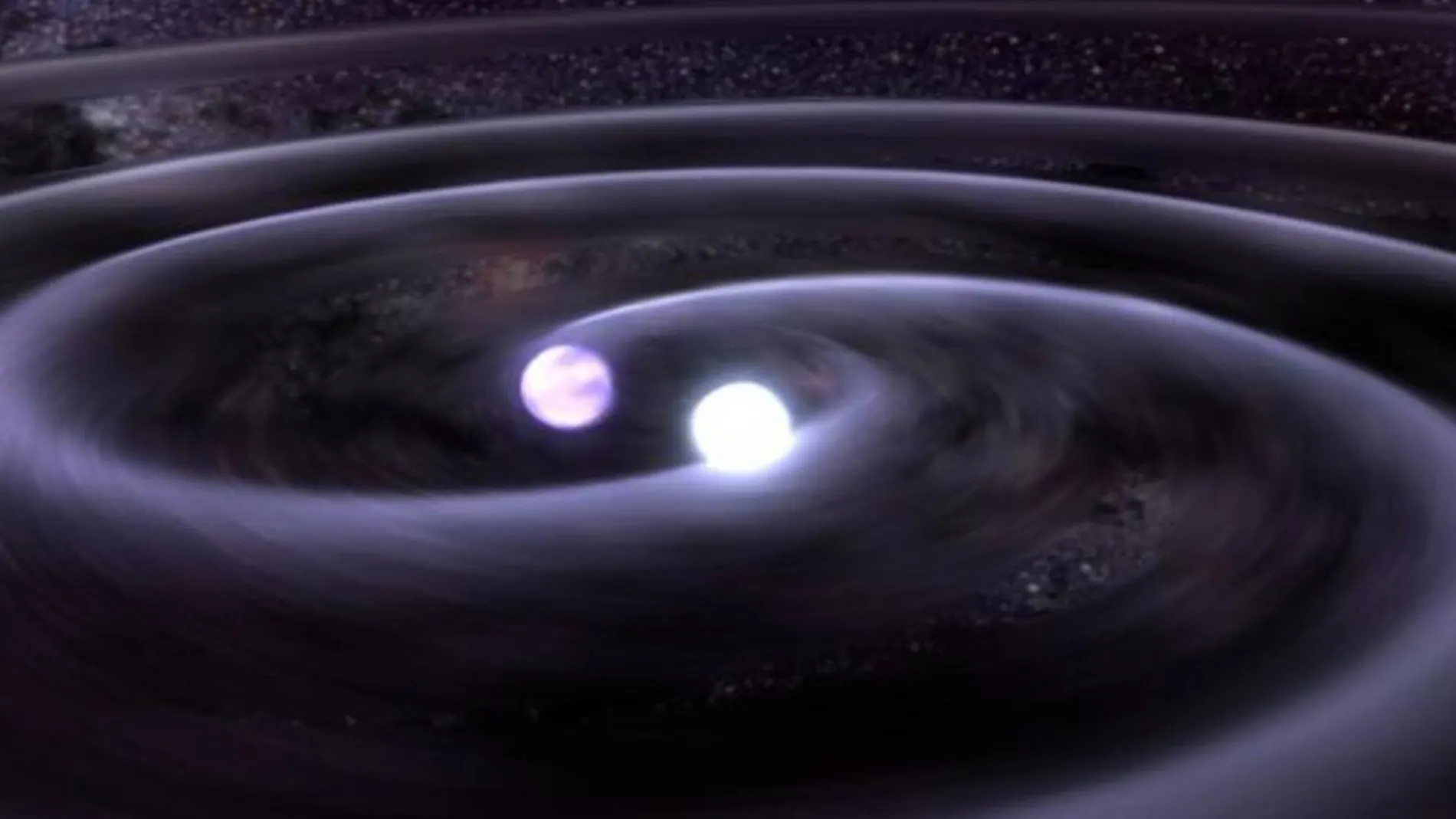 Dos estrellas de neutrones crean ondas gravitacionales Dos estrellas de neutrones crean ondas gravitacionales