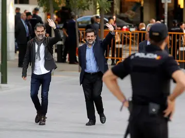 Jordi Cuixart y Jordi Sánchez, líderes de Òmnium y ANC Jordi Cuixart y Jordi Sánchez, líderes de Òmnium y ANC