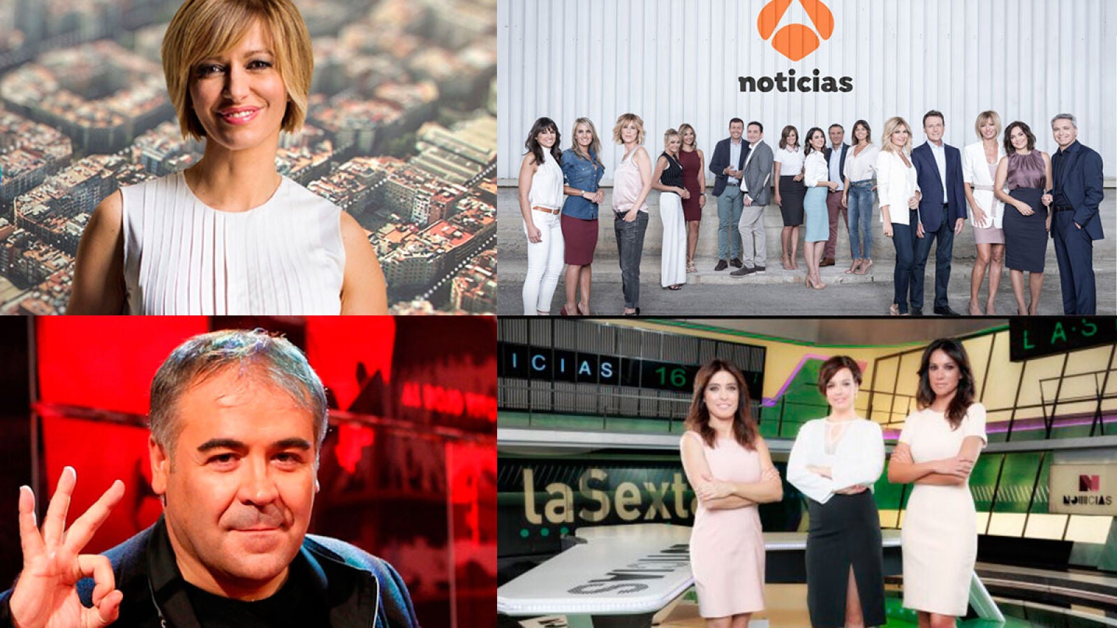 Atresmedia TV, referencia informativa: las ediciones de Antena 3 Noticias superaron los 1,9 millones de espectadores y las de laSexta Noticias fueron líderes 