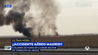 Un avión militar se estrella en la base aérea de Torrejón de Ardoz