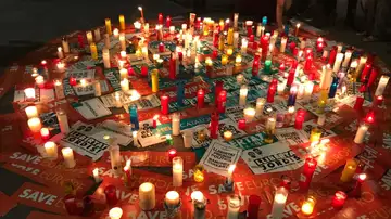 'Save Europe' y velas en Barcelona 'Save Europe' y velas en Barcelona