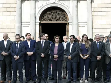 Concentración contra las detenciones de Jordi Sànchez y Jordi Cuixart Concentración contra las detenciones de Jordi Sànchez y Jordi Cuixart