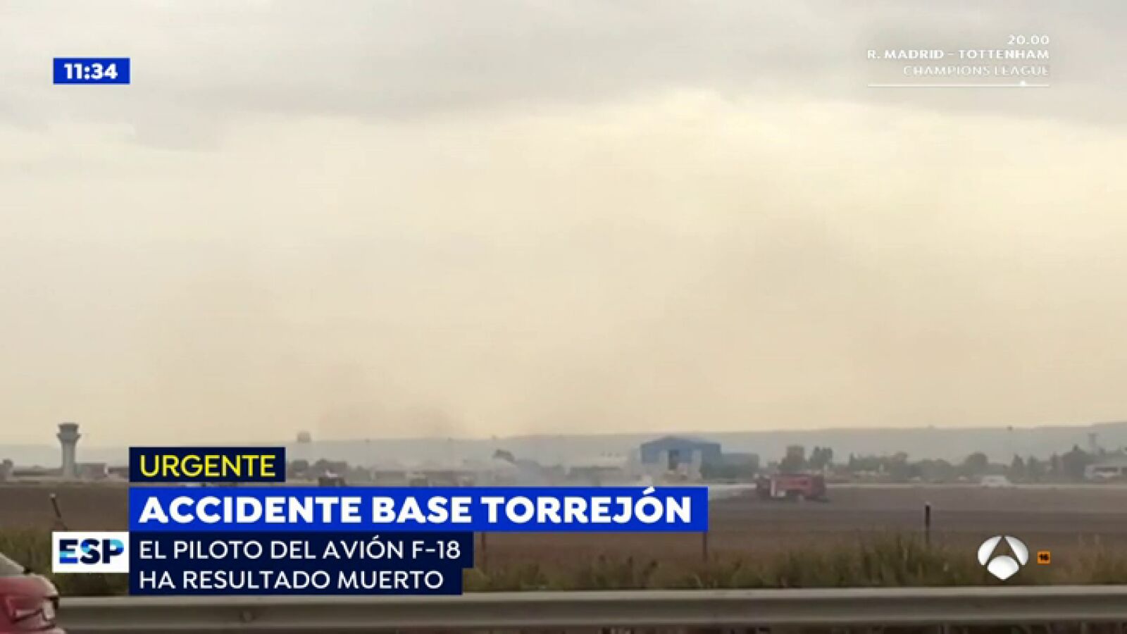 Fallece un piloto tras estrellarse un F18 en la base aérea de Torrejón