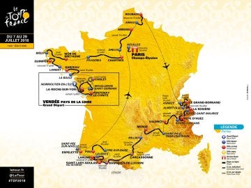 Recorrido Tour de Francia 2018