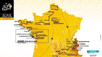 Recorrido Tour de Francia 2018