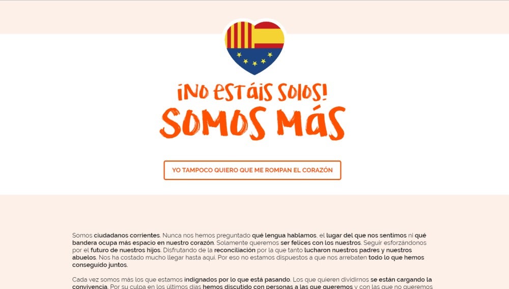 'No estáis solos, somos más', la web que lanza Ciudadanos