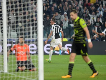 Mandzukic celebra su gol ante el Sporting Mandzukic celebra su gol ante el Sporting