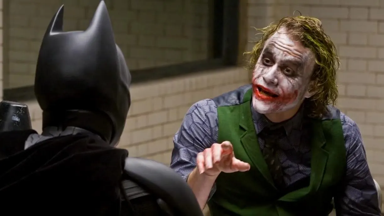 Heath Ledger y Christian Bale en 'El caballero oscuro' Heath Ledger y Christian Bale en 'El caballero oscuro'
