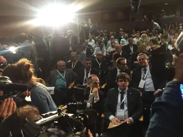 Carles Puigdemont, en la reunión del Consejo Nacional de PdeCAT Carles Puigdemont, en la reunión del Consejo Nacional de PdeCAT