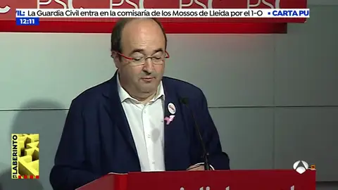 Iceta: "La amenaza de declarar la independencia hace inevitable la aplicación del artículo 155" Iceta: "La amenaza de declarar la independencia hace inevitable la aplicación del artículo 155"