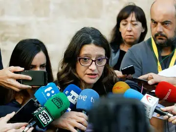 La vicepresidenta del Consell, Mónica Oltra, comparece ante los medios de comunicación La vicepresidenta del Consell, Mónica Oltra, comparece ante los medios de comunicación