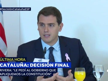 Albert Rivera: "Un Estado de Derecho no puede aceptar chantajes"