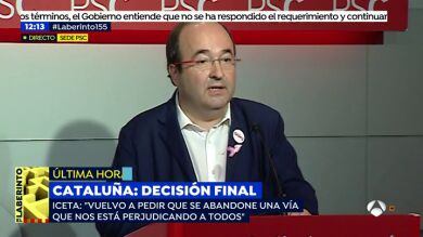 El primer secretario del PSC, Miquel Iceta: 
