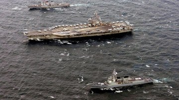 El portaaviones estadounidense USS Ronald Reagan