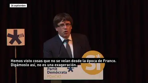 Los políticos "recuperan" a Franco por la crisis de Cataluña Los políticos "recuperan" a Franco por la crisis de Cataluña
