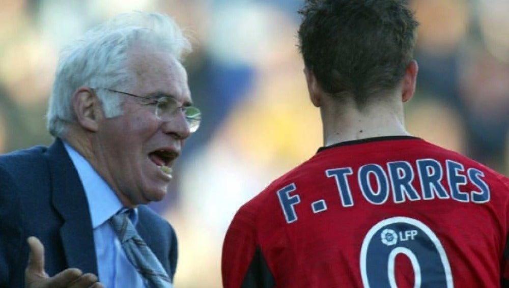 Luis Aragonés y Fernando Torres