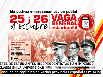 Segunda jornada de huelga de estudiantes en Cataluña en contra de la aplicación del artículo 155 Segunda jornada de huelga de estudiantes en Cataluña en contra de la aplicación del artículo 155