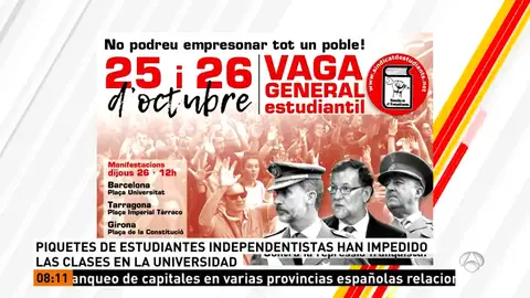 Segunda jornada de huelga de estudiantes en Cataluña en contra de la aplicación del artículo 155 Segunda jornada de huelga de estudiantes en Cataluña en contra de la aplicación del artículo 155