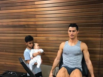 Cristiano Ronaldo entrenando