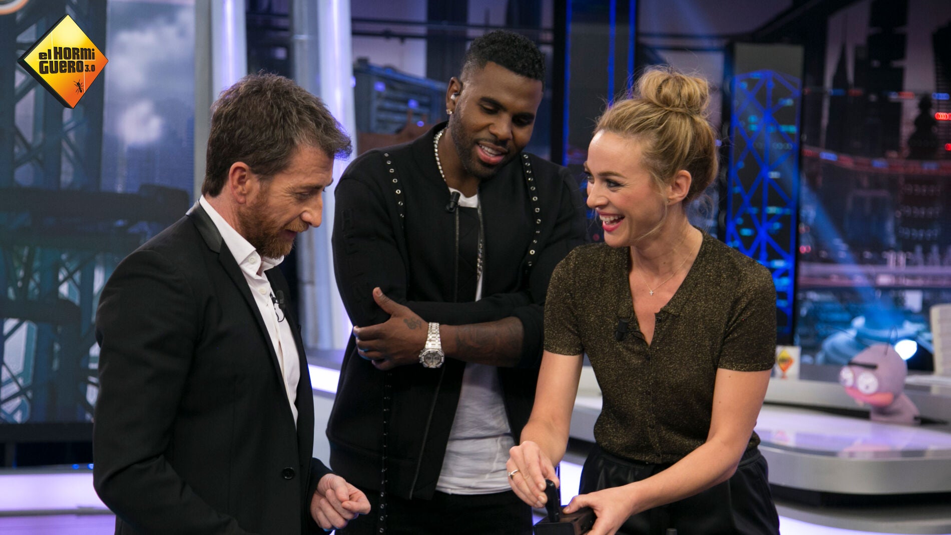 Pablo Motos, Jason Derulo y Marta Hazas en 'El Hormiguero 3.0'