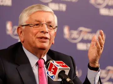 David Stern, durante una rueda de prensa David Stern, durante una rueda de prensa