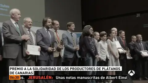 Banco de Alimentos premia a la solidaridad de los productores de Plátanos de Canarias Banco de Alimentos premia a la solidaridad de los productores de Plátanos de Canarias