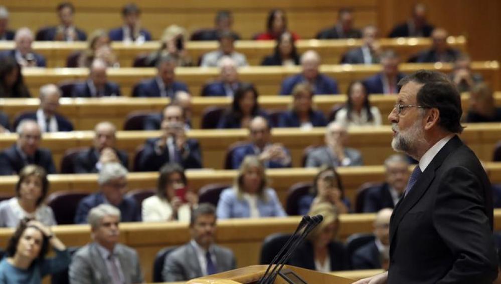 Rajoy, en el Pleno del Senado