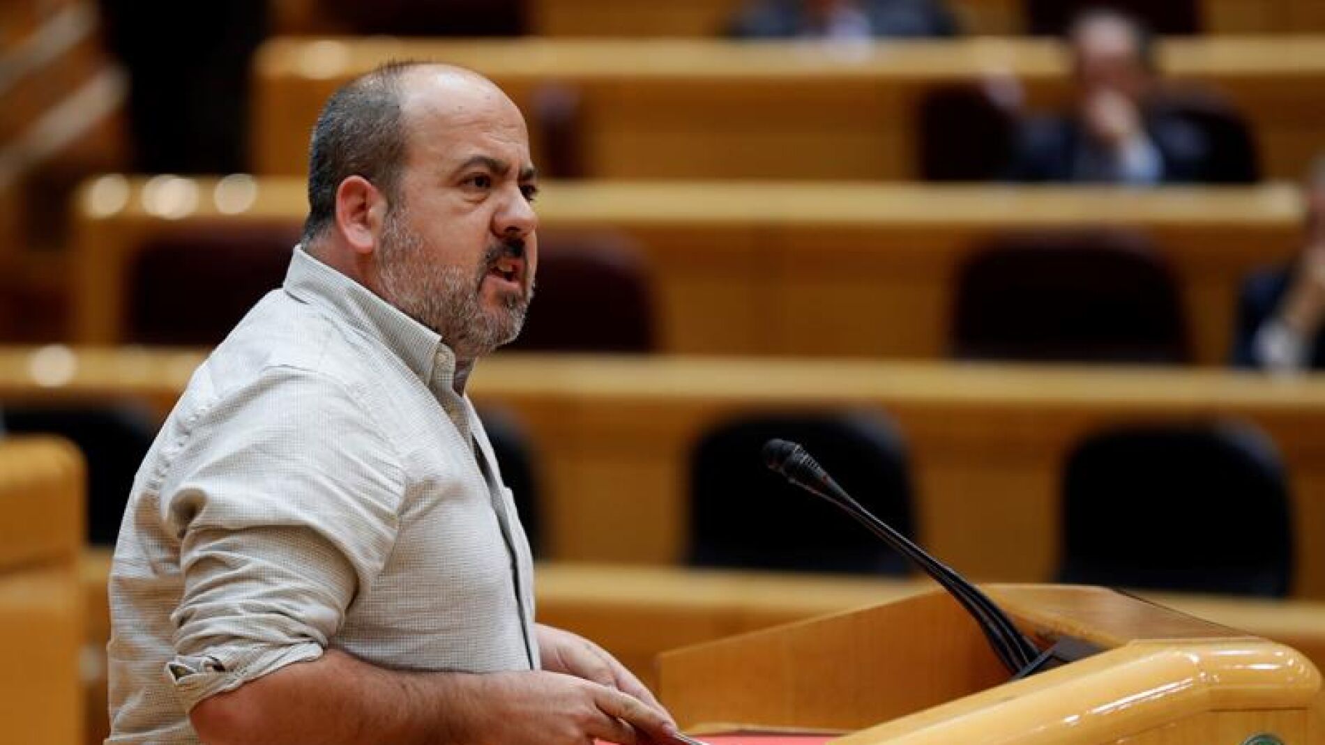 El senador de Unidos Podemos, &Oacute;scar Guardingo