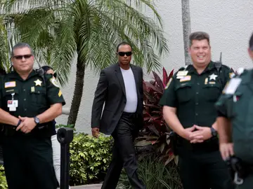 Tiger Woods en una audiencia de Florida Tiger Woods en una audiencia de Florida