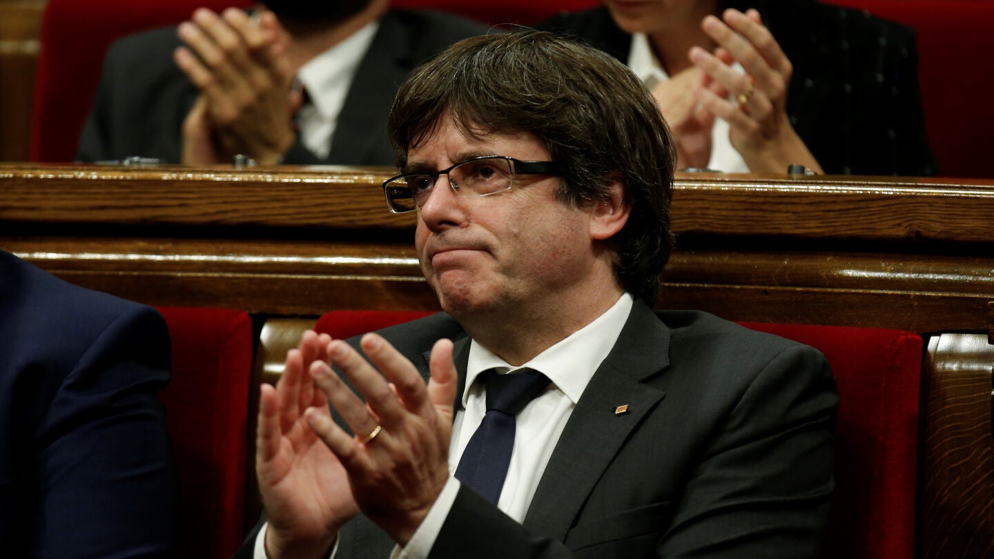 Carles Puigdemont, en el Parlament de Cataluña