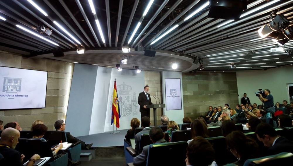 Mariano Rajoy en rueda de prensa tras el Consejo de Ministros