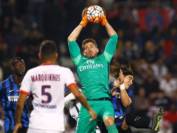 Nicolas Douchez, en un partido con el PSG Nicolas Douchez, en un partido con el PSG
