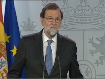 Mariano Rajoy comparece en el Palacio de La Moncloa