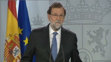 Mariano Rajoy comparece en el Palacio de La Moncloa