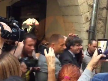 Puigdemont pasea por Girona