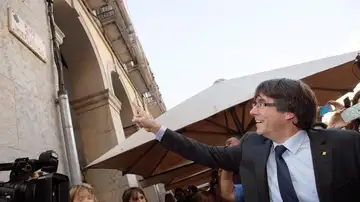 Carles Puigdemont, en Girona Carles Puigdemont, en Girona