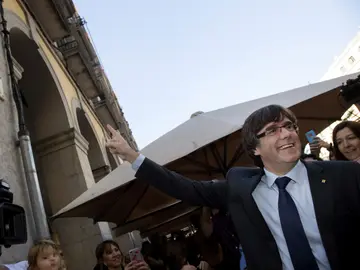 El president cesado de la Generalitat de Cataluña, Carles Puigdemont El president cesado de la Generalitat de Cataluña, Carles Puigdemont