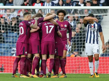 El Manchester City celebra un gol El Manchester City celebra un gol