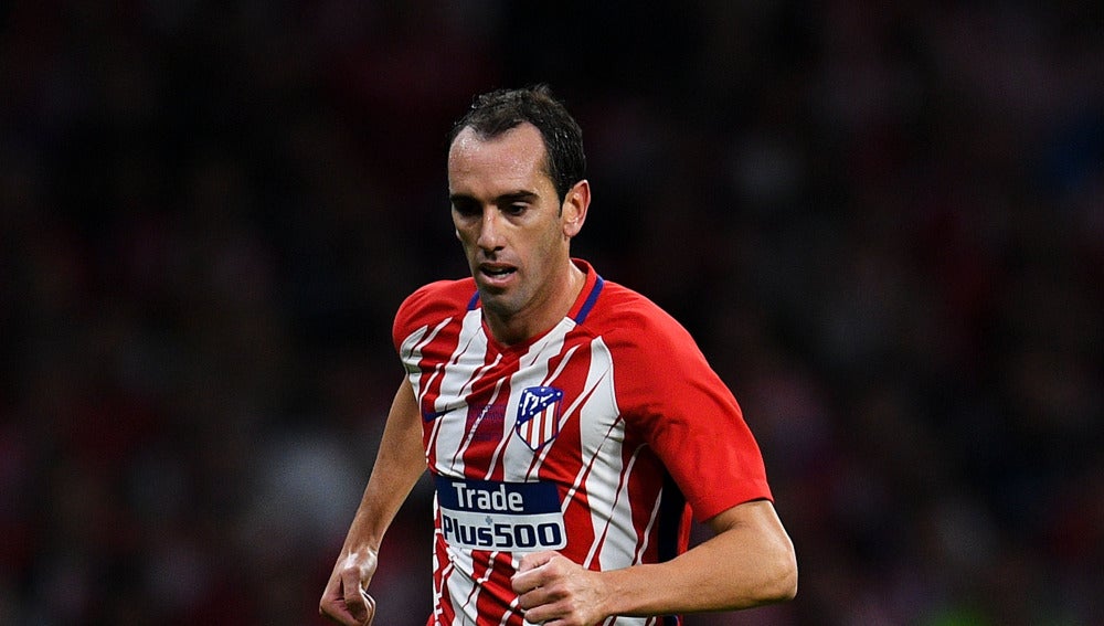 Godín, durante un partido con el Atlético de Madrid