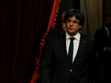 Carles Puigdemont, en el Palau de la Generalitat